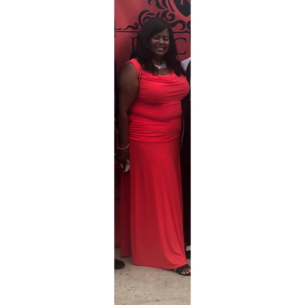 Long Coral Dress